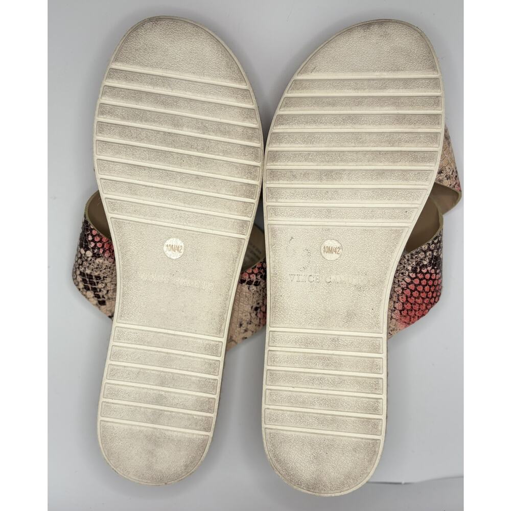 Vince Camuto Snakeskin Print Slide Sandals – Size 10 - Picture 7 of 7